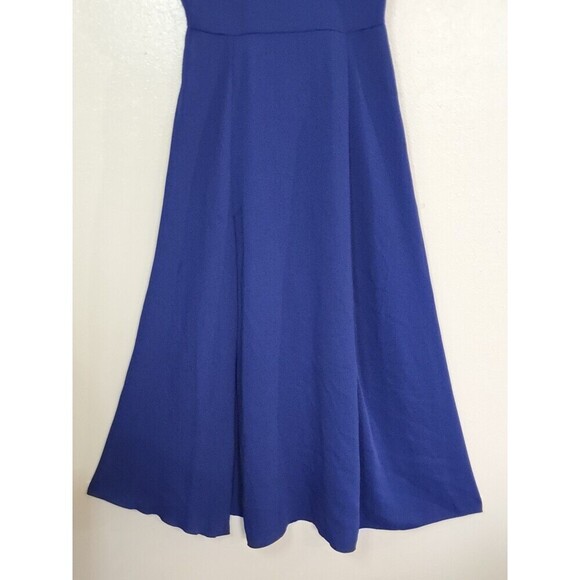 Babaton Aritzia Hamptons Blue Midi Dress Back Cut Out Side Slit Womens Size 6 - Picture 4 of 12